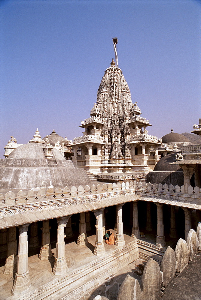 Jain temple of Chaumukha built in the 14th century, Ranakpur, Rajasthan state, India, Asia