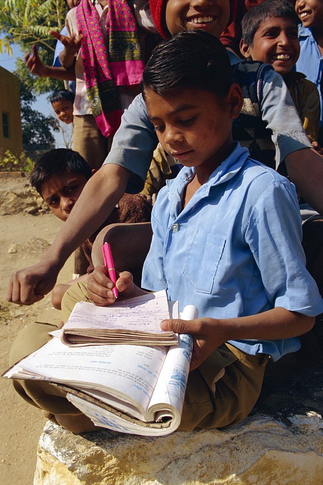 Village school, Deogarh, Rajasthan state, India, Asia