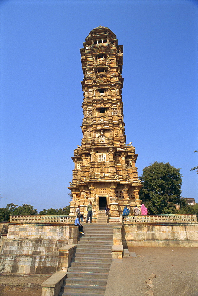 Victory Tower in Fort, Chittorgarh, Rajasthan state, India, Asia