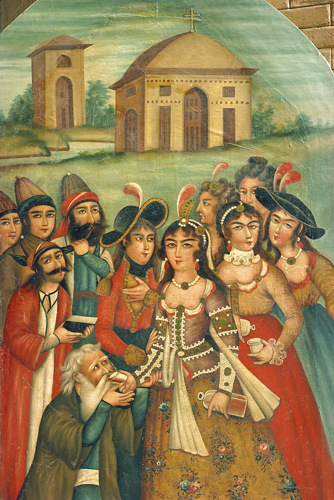 Qajar painting, Shiraz Museum, Iran, Middle East