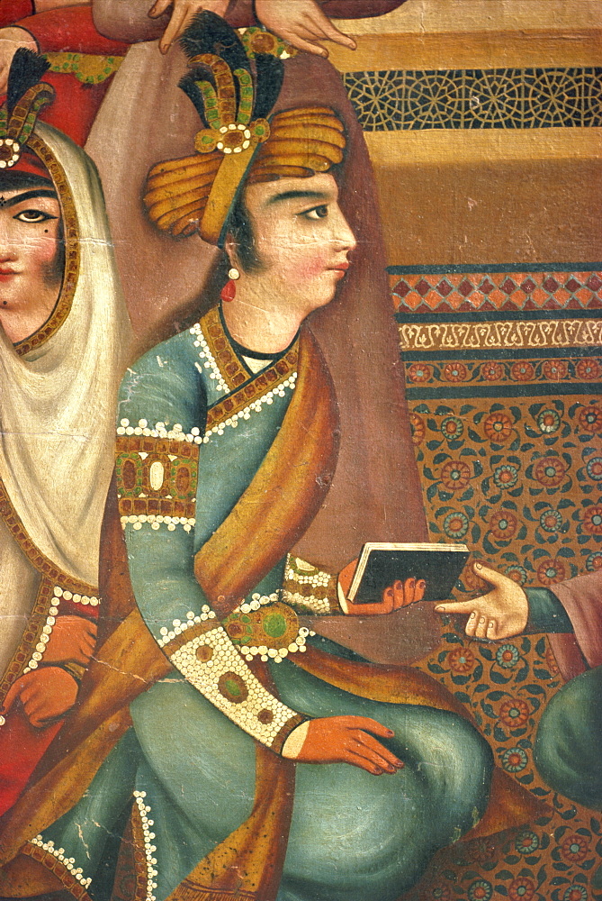 Qajar painting, Shiraz Museum, Shiraz, Iran, Middle East