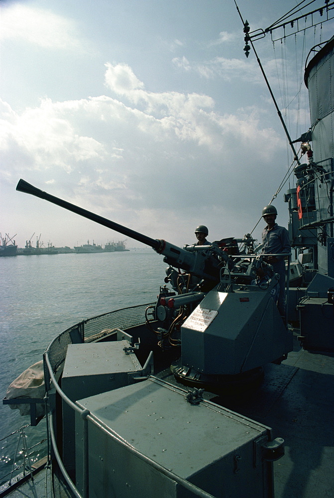 Navy in port of Karachi, Pakistan, Asia