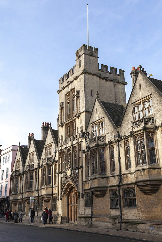 Tower and entrance to All Souls College, Oxford, Oxfordshire, England, United Kingdom, Europe