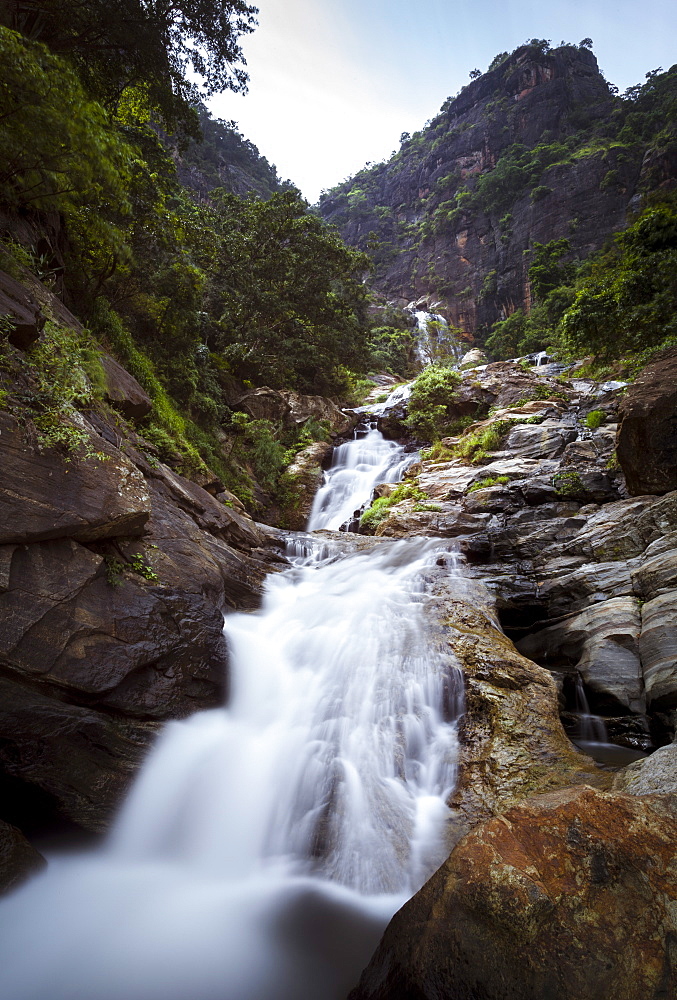 Ravana Falls, Ella, Sri Lanka, Asia 