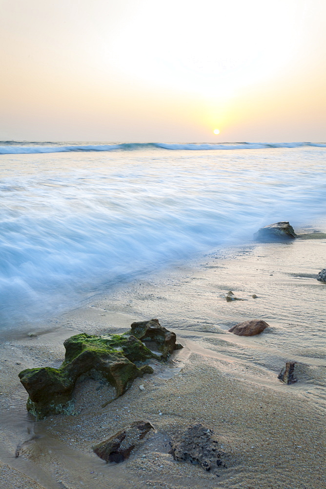 Rocks and surf, Talpe, Sri Lanka, Indian Ocean, Asia 