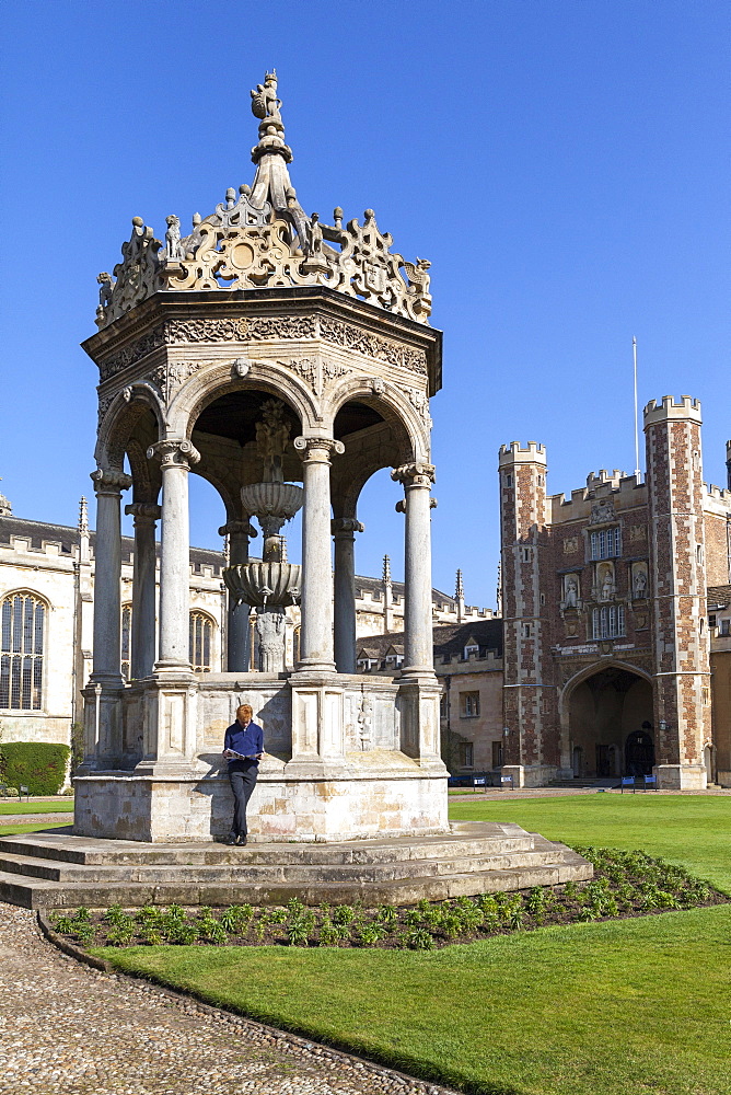 The Great Court, Trinity College, Cambridge, Cambridgeshire, England, United Kingdom, Europe