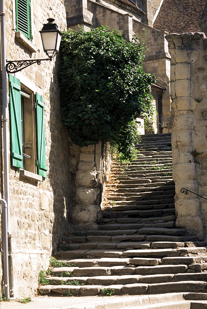 Church steps, Auvers sur Oise, France, Europe