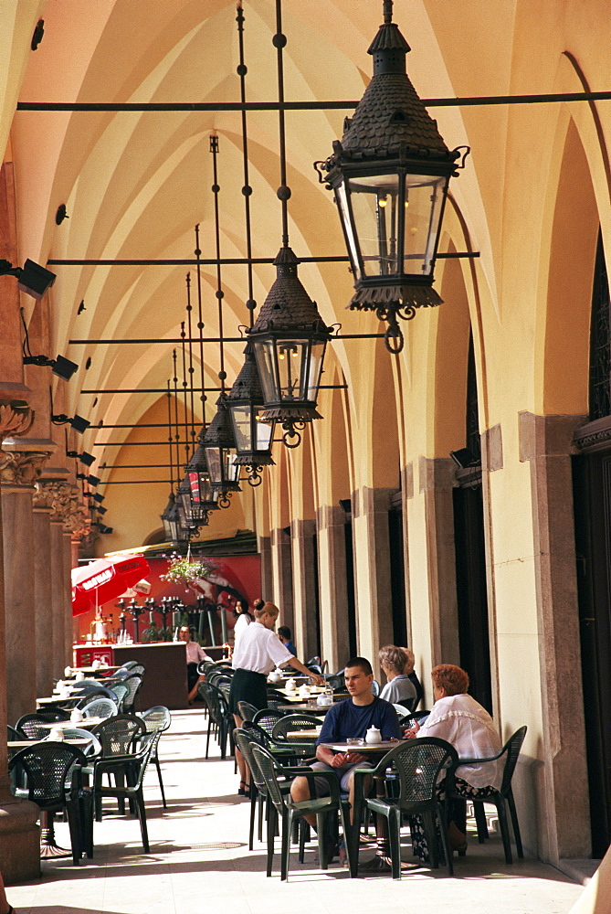 Arcades of Cloth Hall, Old Town, Krakow, Makopolska, Poland, Europe