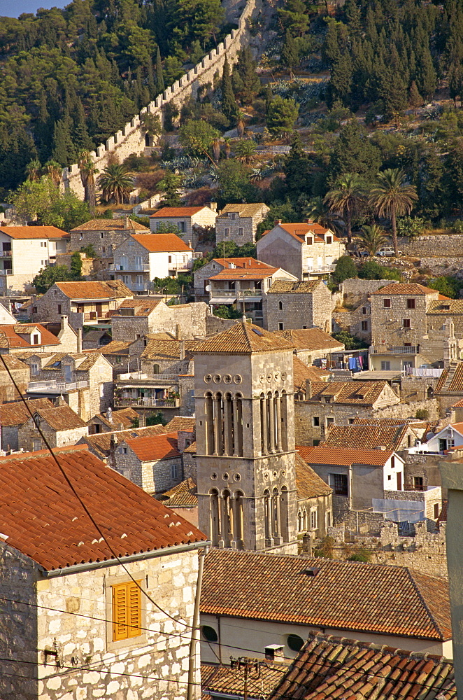 Old Town of Hvar on Hvar Island, Dalmatian Coast, Croatia, Europe