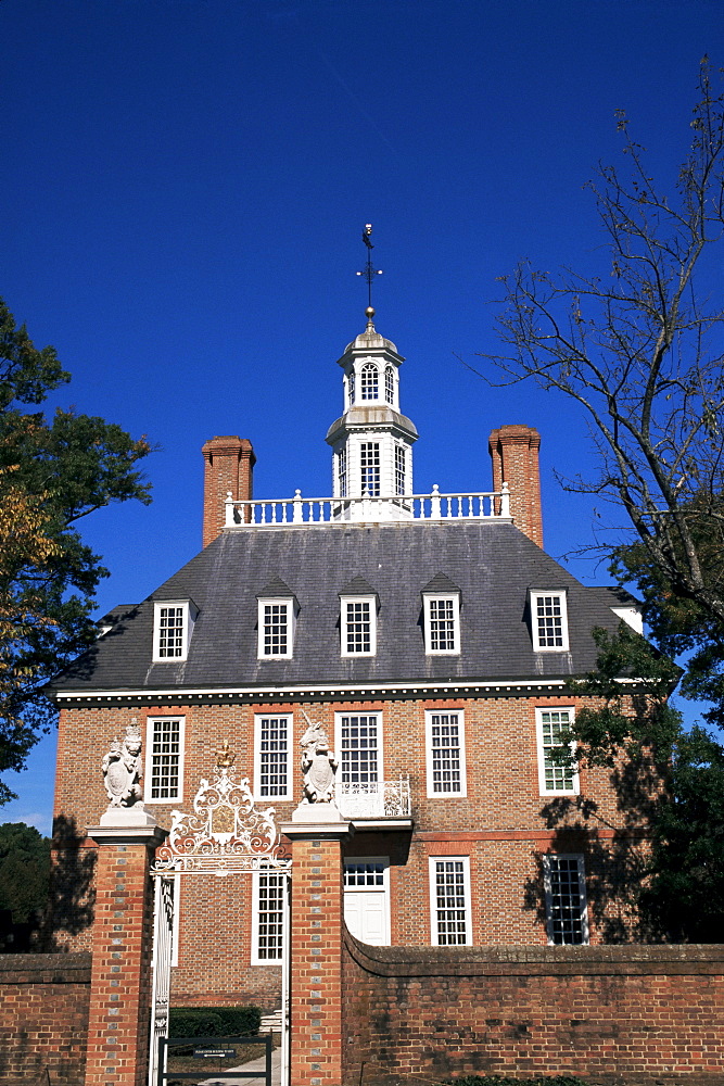 Governor's Palace, Georgian architecture in colonial Williamsburg, Virginia, United States of America, North America