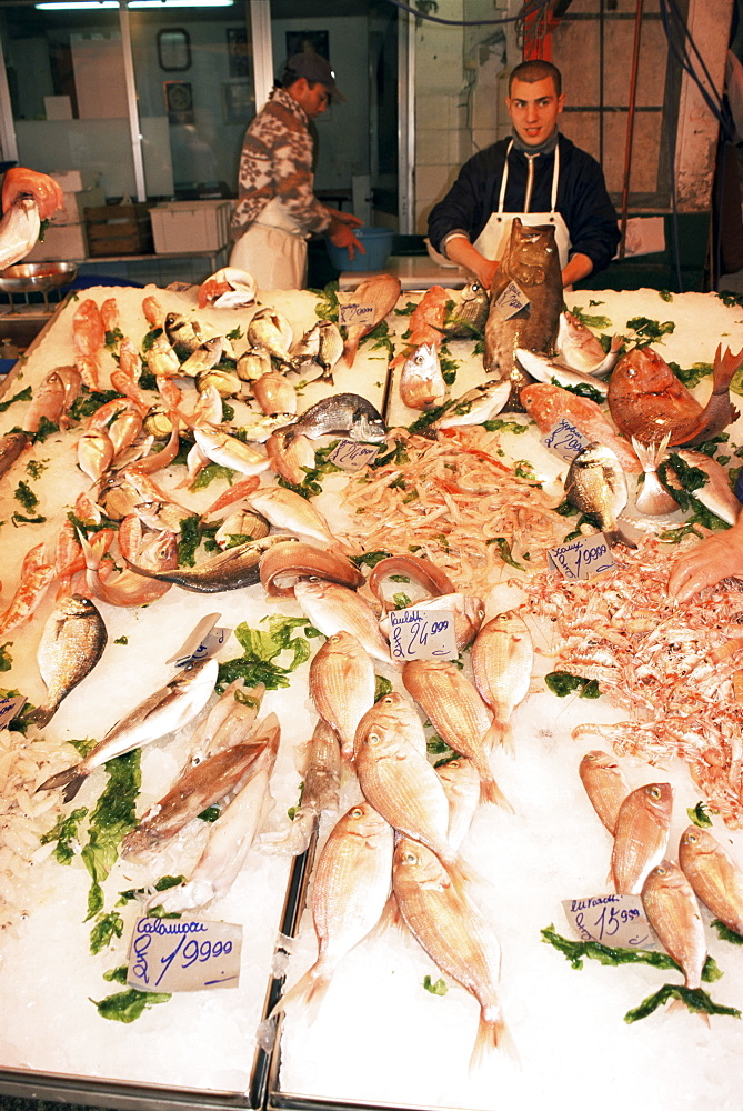 Mercato Vucciria, fish market, Palermo, Sicily, Italy, Europe