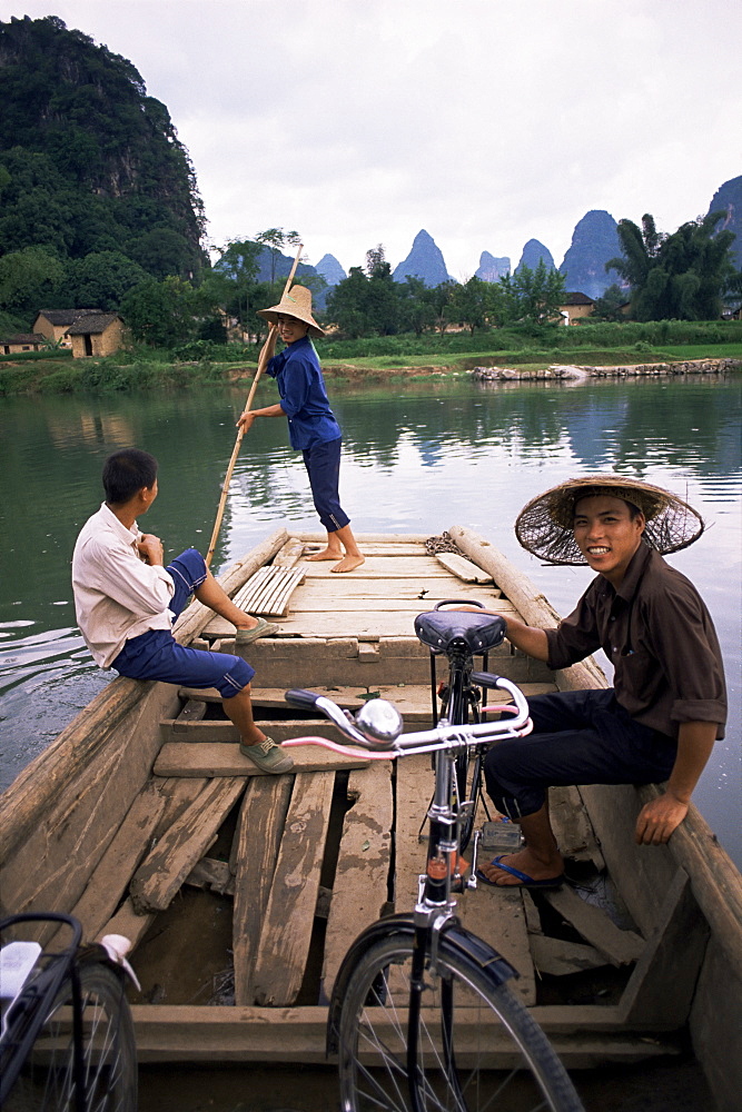 Ferry at Fung-Lo, rural China, Asia