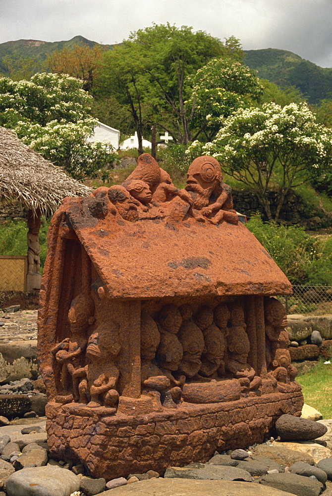 Tiki park, Taiohoe, Nuku Hiva, French Polynesia, Pacific Islands, Pacific