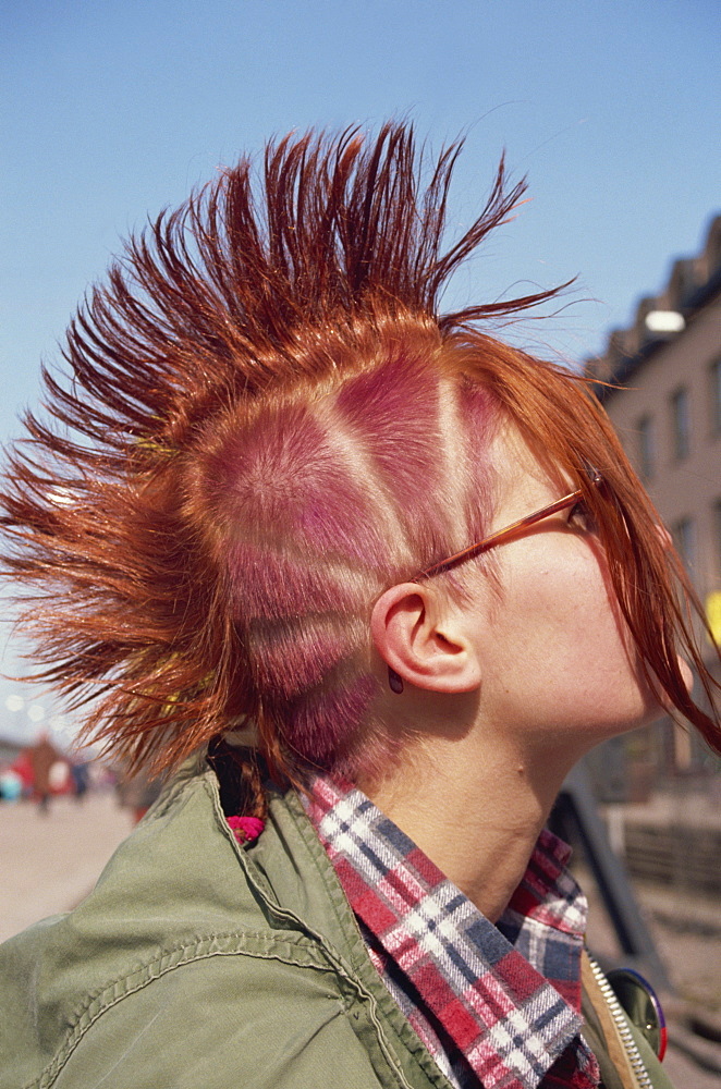 Punk hairstyle, Helsinki, Finland, Scandinavia, Europe