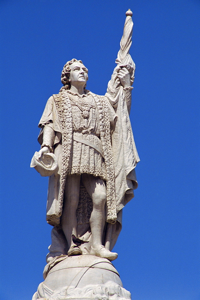 Statue of Christopher Columbus in San Juan, Puerto Rico, West Indies, Caribbean, Central America