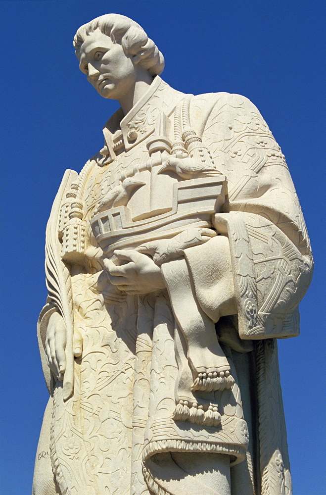 Statue of Sao Vicente in Lisbon, Portugal, Europe