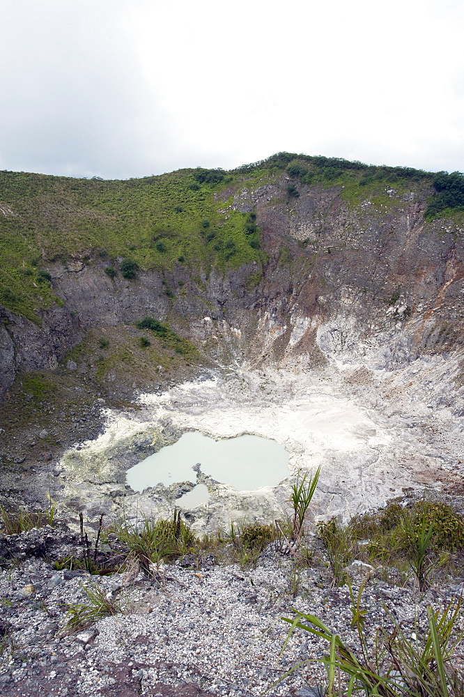 Crater of Mount Mahawu active volcano, Sulawesi, Indonesia, Southeast Asia, Asia