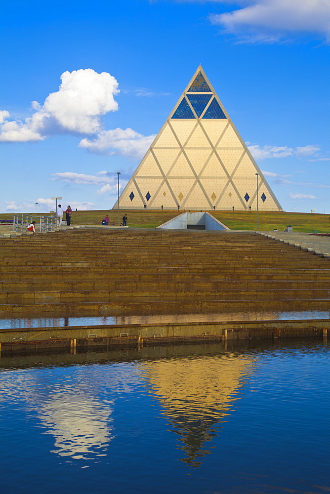 Palace of Peace and Reconciliation pyramid designed by Sir Norman Foster, Astana, Kazakhstan, Central Asia, Asia