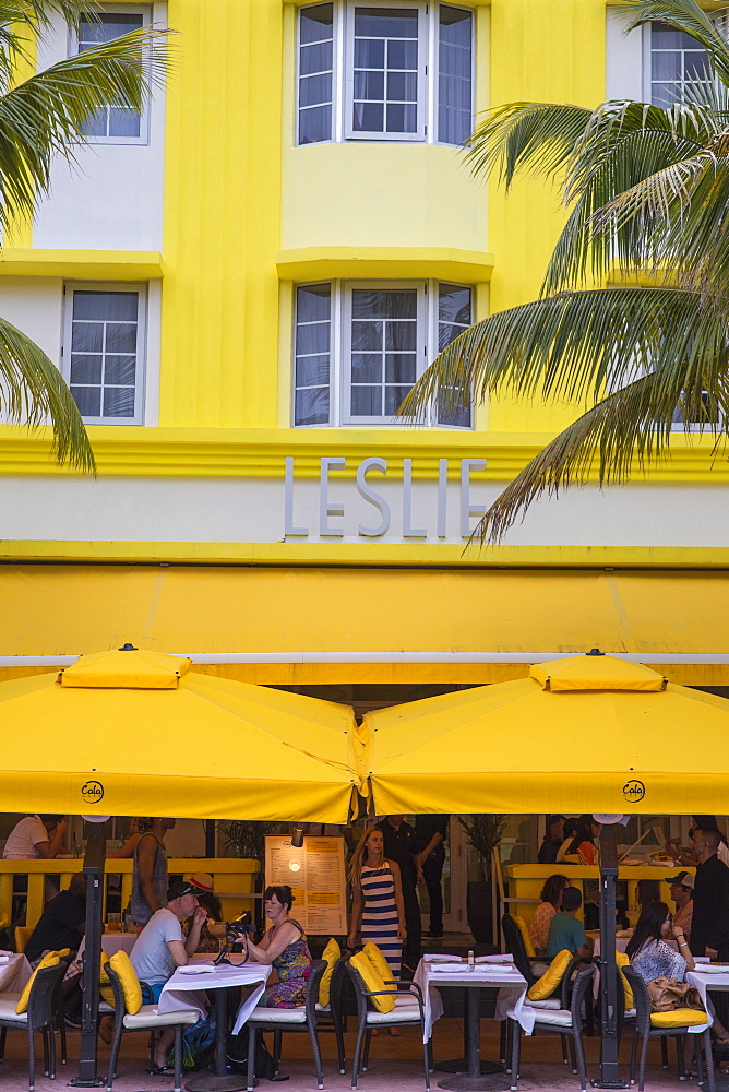 Leslie Hotel, Ocean Drive, South Beach, Miami Beach, Miami, Florida, United States of America, North America