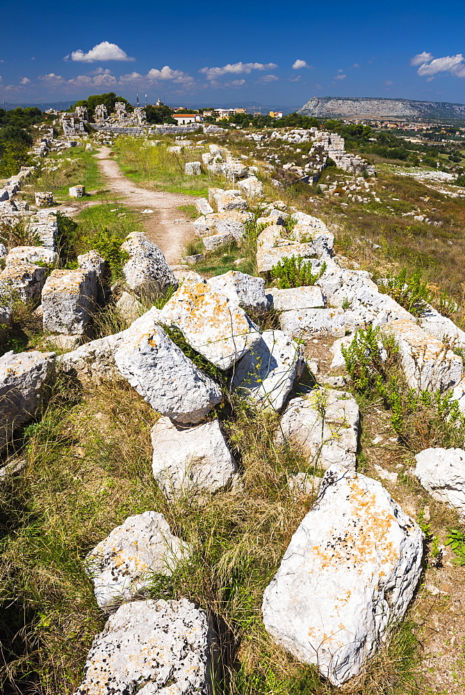 Eurialo Casle (Castello Eurialo), ruins of the Greek Castle, Syracuse (Siracusa), Sicily, Italy, Europe 