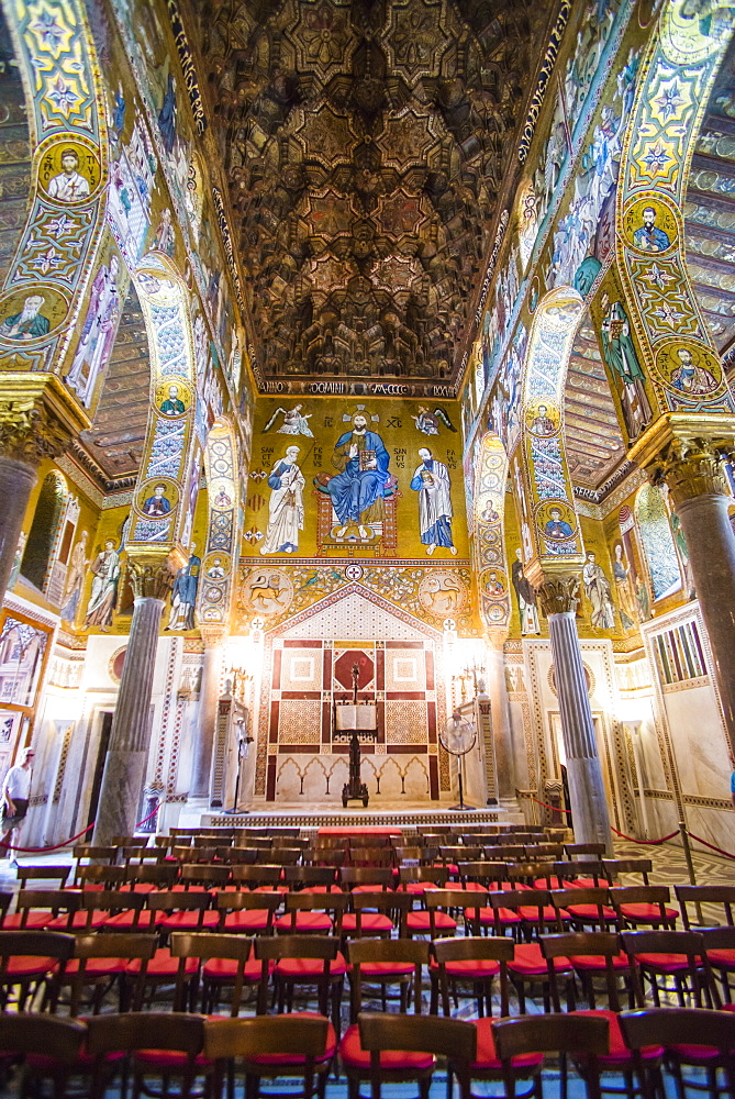 Royal Chapel (Palatine Chapel) (Cappella Palatina) at the Royal Palace of Palermo (Palazzo Reale), Palermo, Sicily, Italy, Europe 