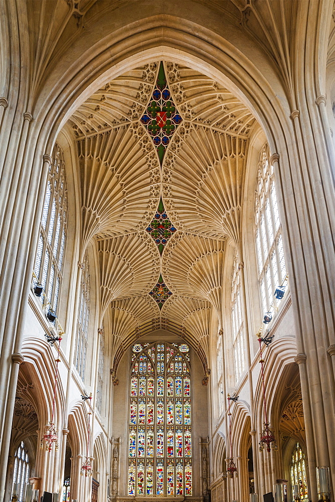 Bath Abbey interior, Bath, UNESCO World Heritage Site, Avon and Somerset, England, United Kingdom, Europe 