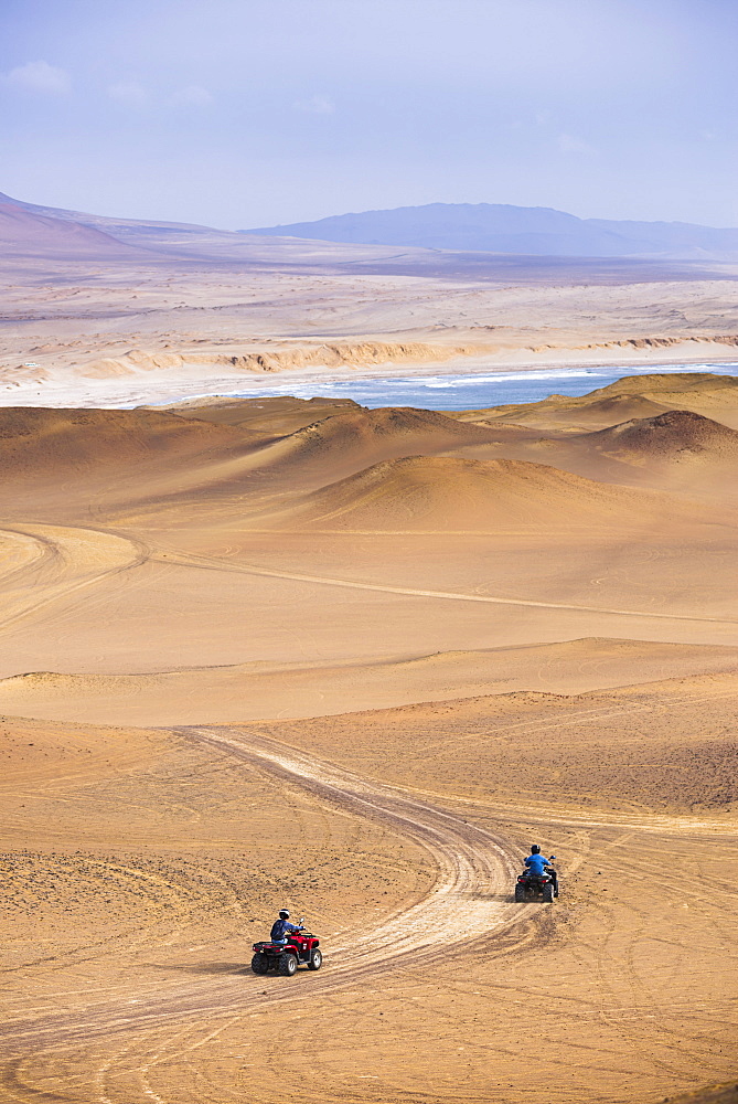 Quadbiking in Paracas National Reserve (Reserva Nacional de Paracas), Ica, Peru, South America