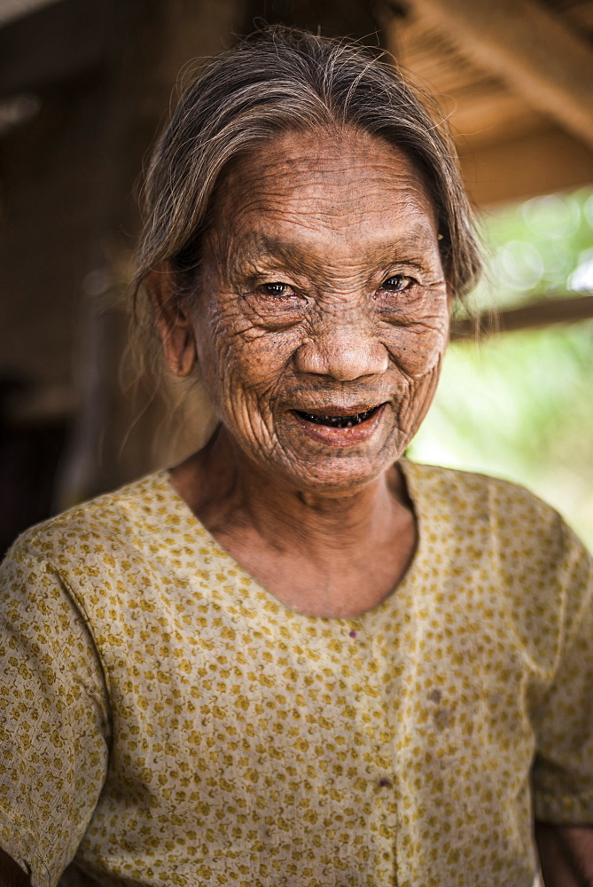 Tattooed woman of a Chin Tribe Village, Chin State, Myanmar (Burma), Asia