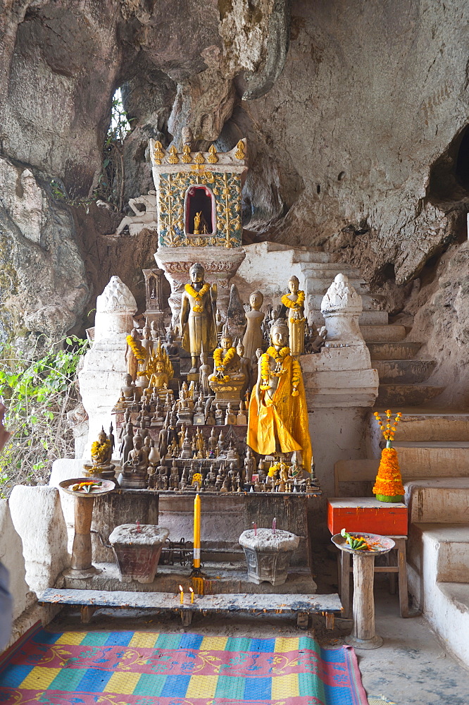 Hundreds of Buddhas at Pak Ou Caves, Luang Prabang, Laos, Indochina, Southeast Asia, Asia