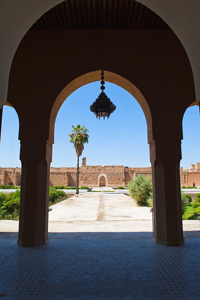 Arch at El Badi Palace, Marrakech, Morocco, North Africa, Africa 