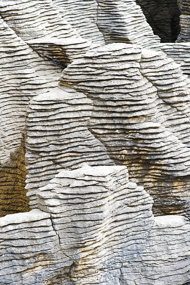 Rock patterns at Pancake Rocks, Punakaiki, West Coast, South Island, New Zealand, Pacific 