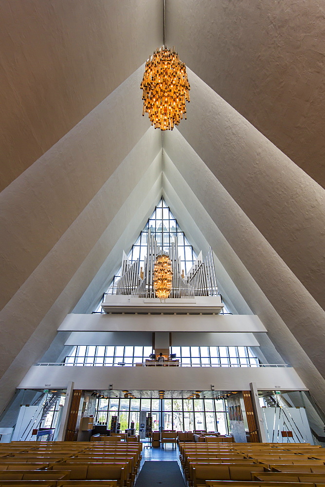 Interior view of the Ice Cathedral in Tromso, Norway, Scandinavia, Europe