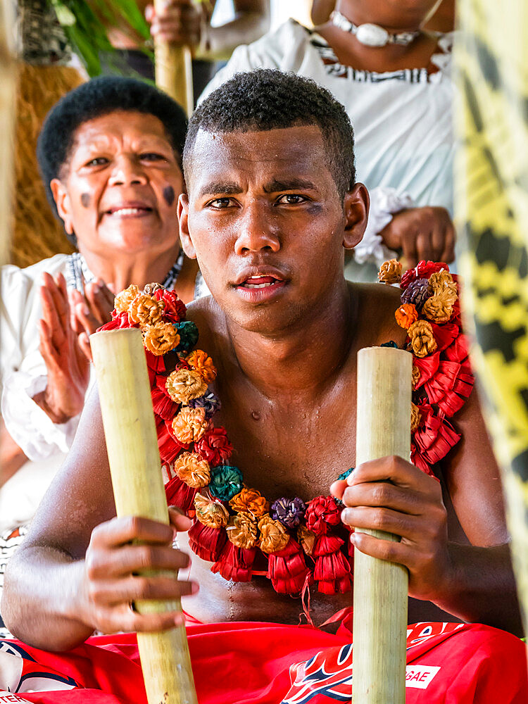 A kava ceremony from the people of Sabeto Village, Viti Levu, Republic of Fiji, South Pacific Islands, Pacific