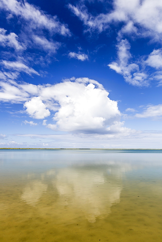 The hypersaline and entirely enclosed inner lagoon on Niau Atoll, Tuamotus, French Polynesia, South Pacific, Pacific