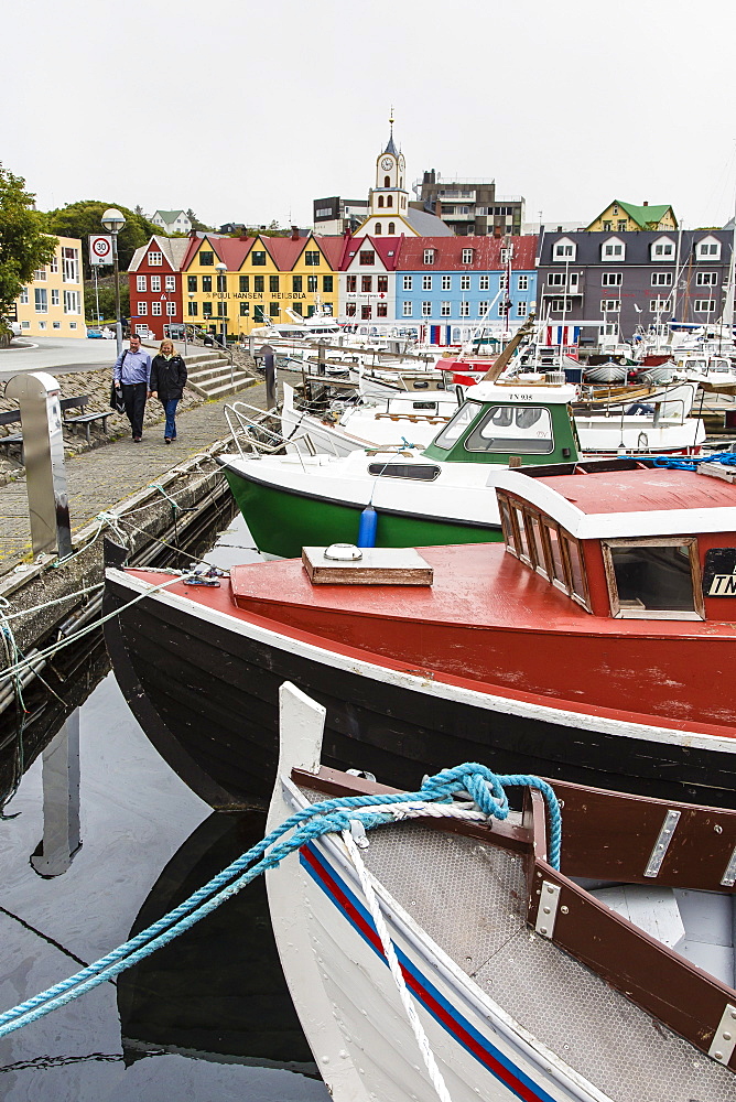 Harbor of Torshavn, Streymoy, Faroe Islands, Denmark, Europe