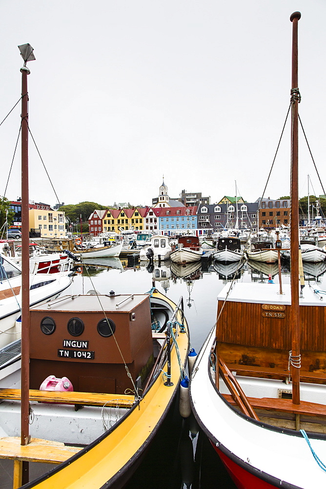 Harbor of Torshavn, Streymoy, Faroe Islands, Denmark, Europe