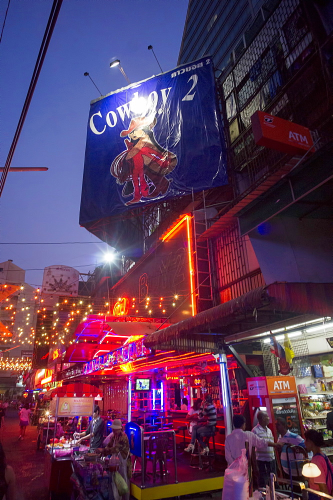 Soi Cowboy, red light district with bars, Bangkok, Thailand