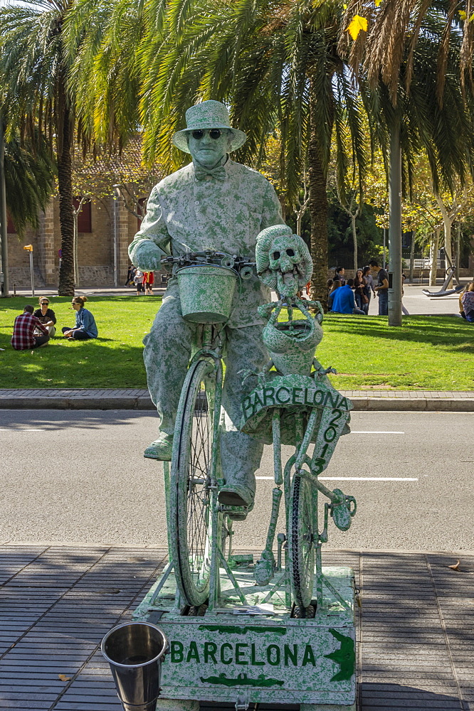 Street Artist at the Ramblas, Barcelona, Spain