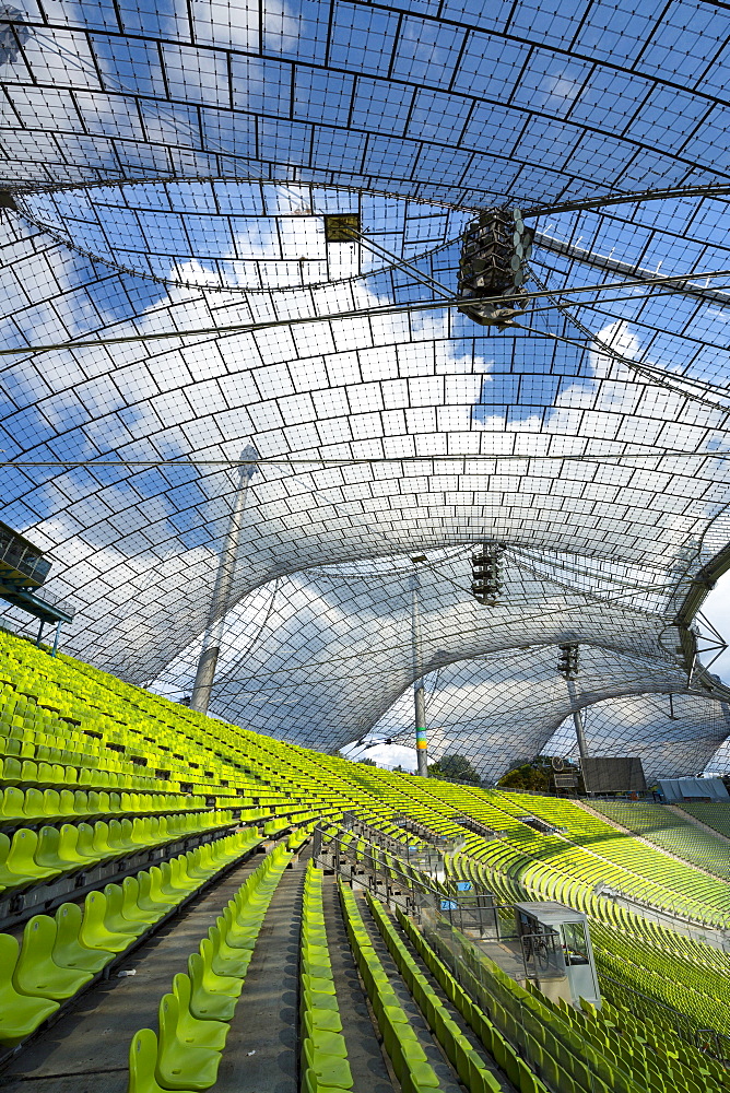 Roof of the Olympic stadium, Munich, Upper Bavaria, Bavaria, Germany