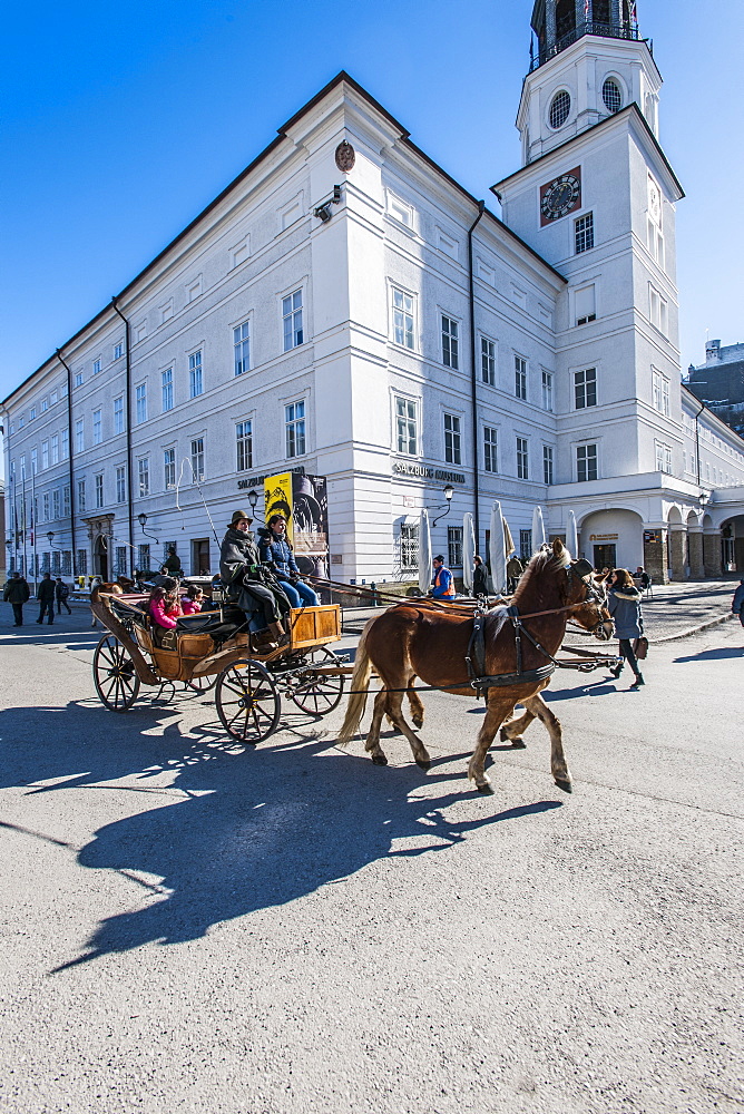 fiaker carriages in Salzburg, Salzburg, Austria, Europe