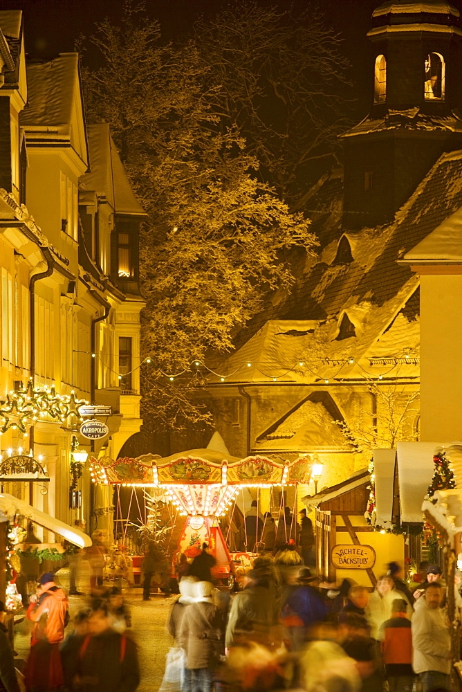 Christmas market, Annaberg-Buchholz, Ore mountains, Saxony, Germany