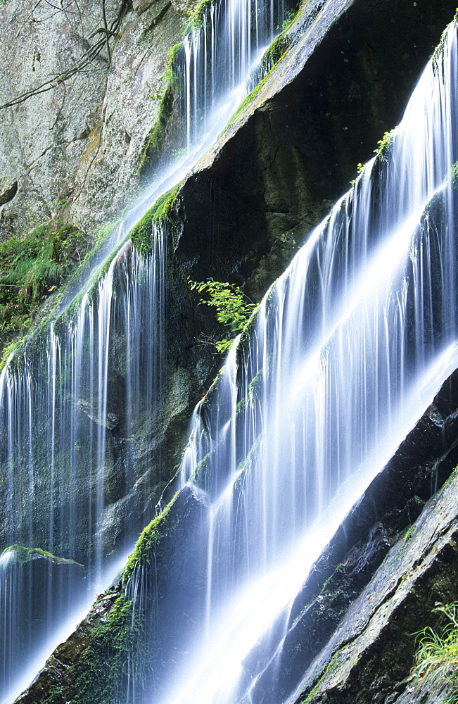 Water cascades in the canyon Wimbachklamm, Berchtesgaden, Upper Bavaria, Bavaria, Germany