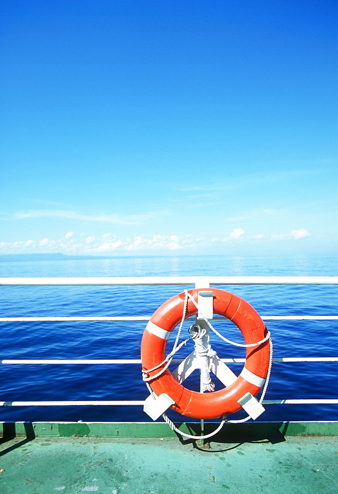 life buoy, life belt, ferry, indonesia