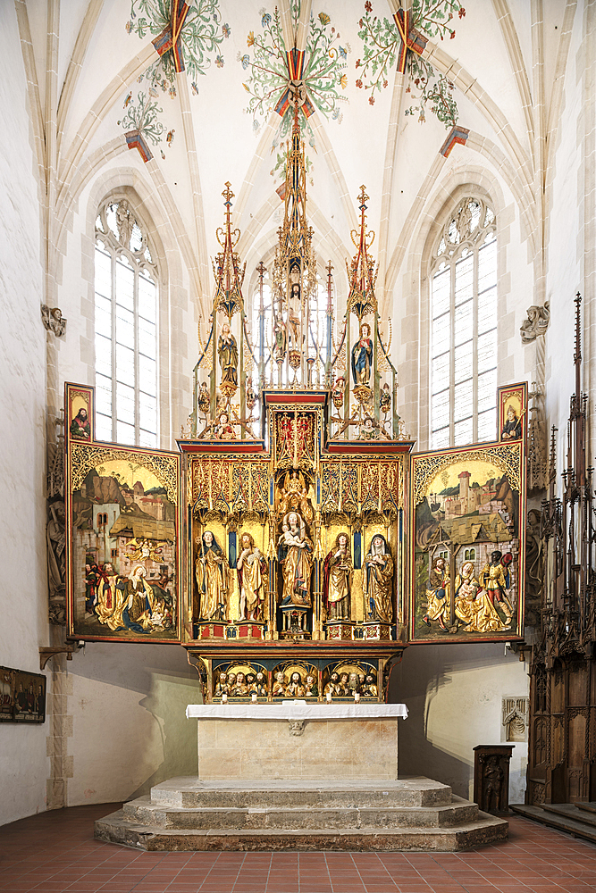 High altar in the Blaubeuren monastery, Alb-Donau district, Baden-Württemberg, Germany