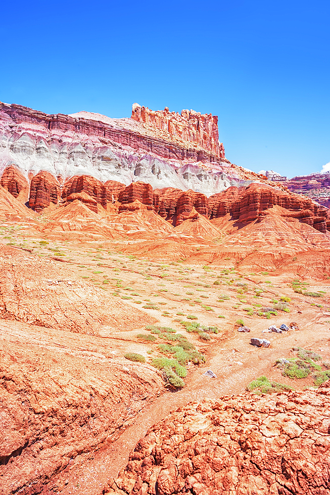 The Castle rock formation, Capitol Reef National Park, Utah, USA, North America