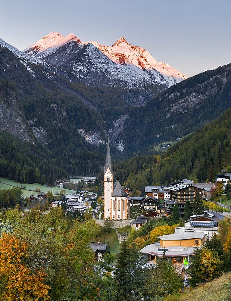 autumnal Heiligenblut, Grossglockner, Carinthia, Austria