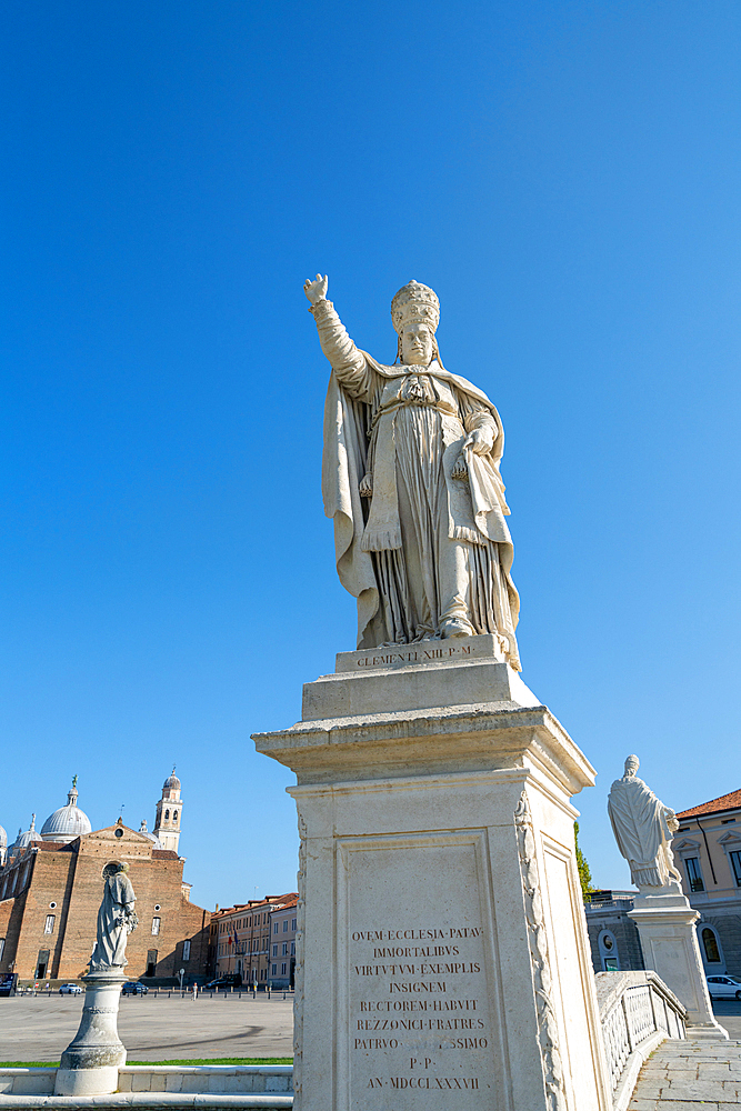 Statue of Pope Clemente at Prato della Valle in Padua, Italy.