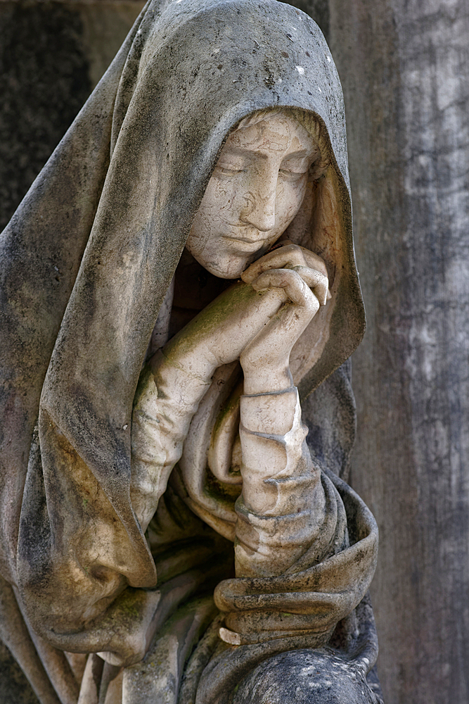 Tombstone in a cemetery in Lisbon, Portugal.