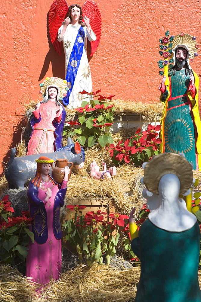 Nativity scene in a court yard of the national palace of Mexico City, Mexico D.F., Mexico