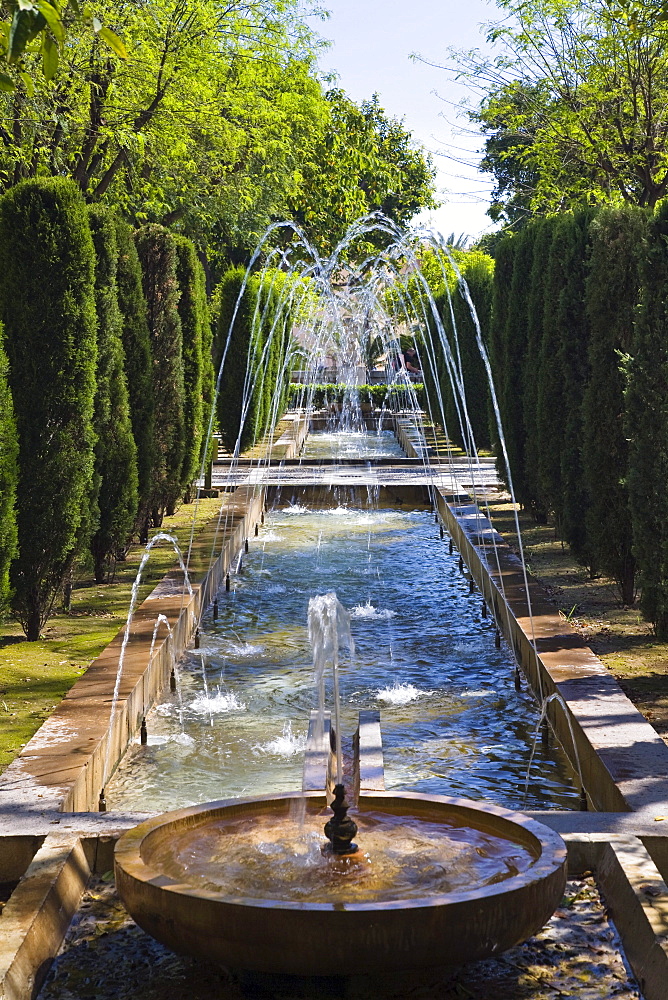 Fountain at the park S'Hort del Rei at Palma, Mallorca, Spain, Europe